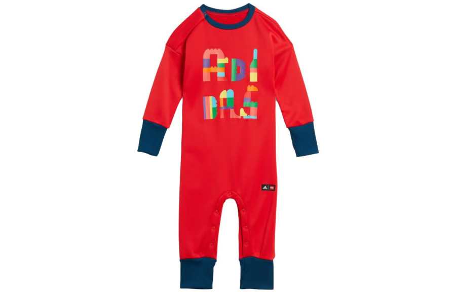 Adidas Adidas Kids Matching Sets Adidas X LEGO Collaboration Collection Kids Clothing Classic Lego® Winter Bodysuit Red