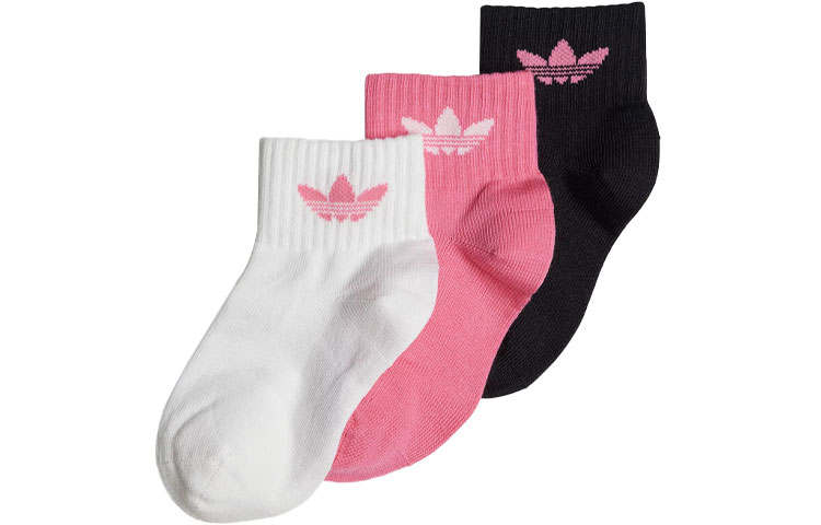 Adidas Originals Mid Ankle Socks 3 Pairs Kids Socks 3 Pack Kids'
