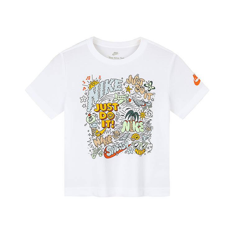 Nike Nike T Shirt Pure White Children Aged 3 7 Years Old