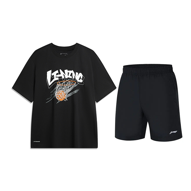 Li-Ning Li Ning Casual Sportswear Unisex Black+Black