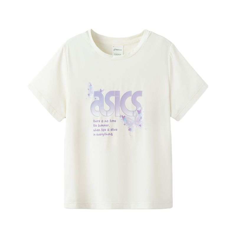 Asics T Shirt Urban Trendy 0003 Ecru Children Aged 3 7 Years Old