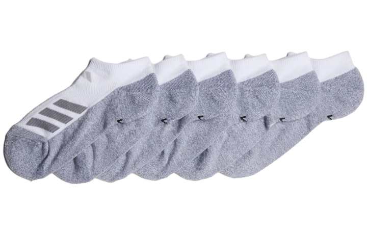 Adidas Adidas CUSHIONED ANGLE STRIPE NO SHOW SOCKS 6 PAIRS Kids Socks 6 Pack White Kids'