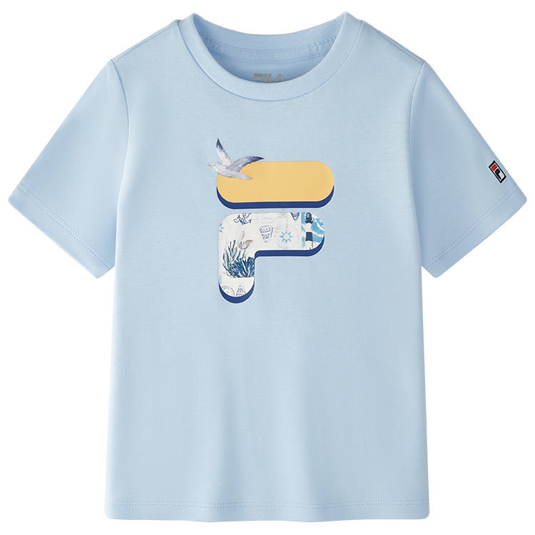 FILA KIDS T Shirt Sky Clear Blue Children Aged 3 7 Years Old