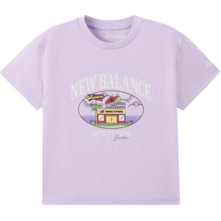New Balance New Balance T Shirt Light Purple Children Aged 3 7 Years Old