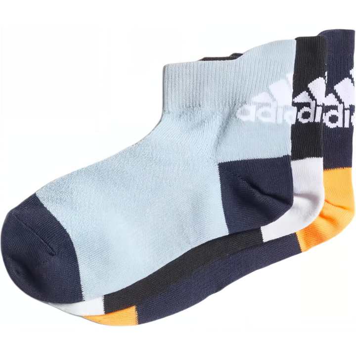Adidas Adidas Socks 3 Pack Black/Pale Grey/Legendary Ink Blue Kids'