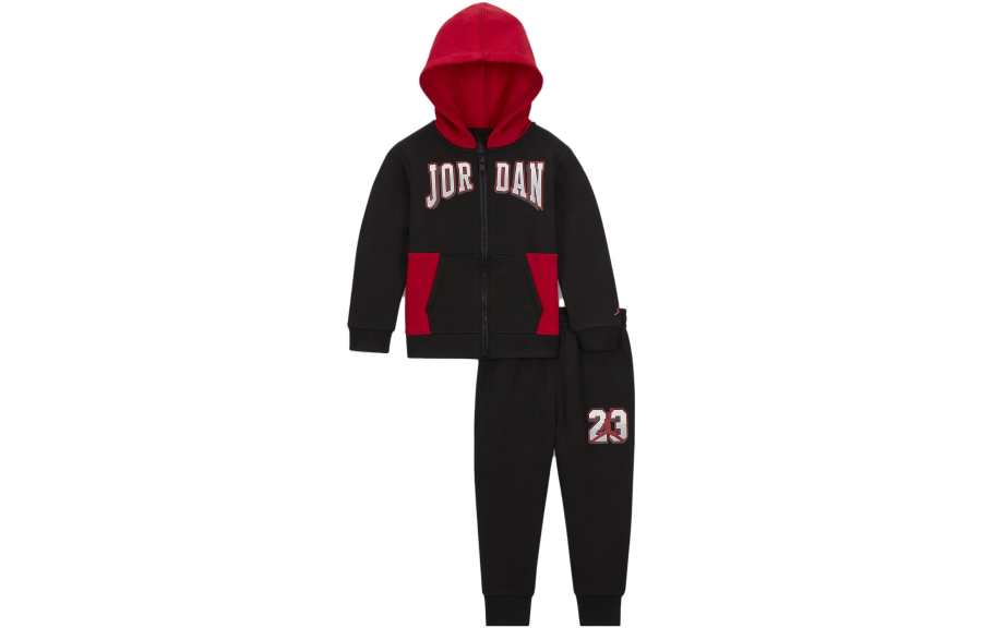 Jordan Jordan Kids Matching Sets Kids' Apparel Adicross Fade Away Full Zip Set Black Infant And Toddler