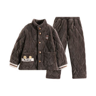 FENTENG Kids Loungewear Sets Stand Collar Thickened
