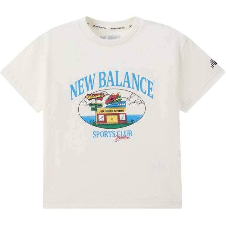 New Balance New Balance T Shirt Ivory White Children Aged 3 7 Years Old