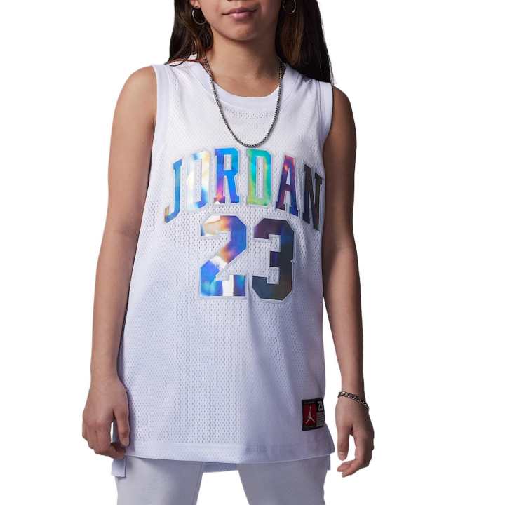 Jordan Jordan T Shirt White Gray Teenagers