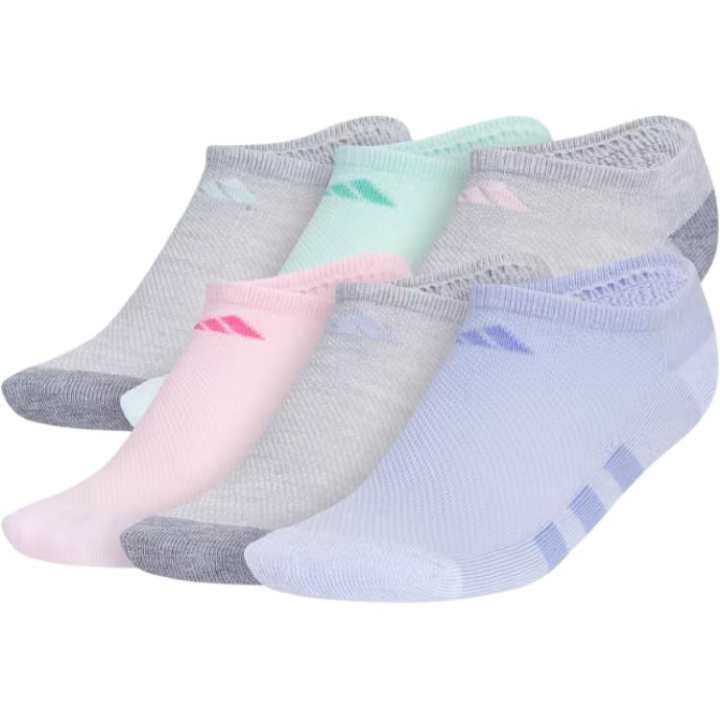 Adidas Adidas Socks 6 Pack Multicolor/Medium Gray Hemp/Semi Flash Green Kids'