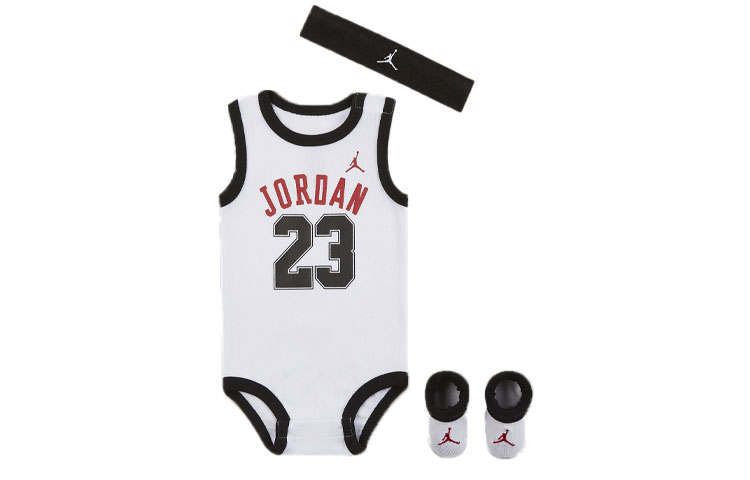 Jordan Jordan Jumpsuit Kids' Apparel 3 Piece Mesh Jersey Bodysuit Box Set Of 3 Infant And Toddler