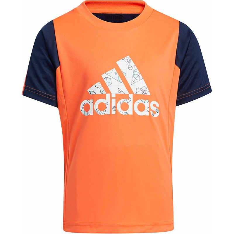 Adidas Adidas T Shirt Orange Children Aged 3 7 Years Old