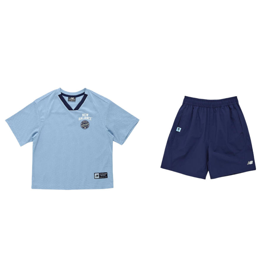 New Balance New Balance Casual Sportswear NB UNI SS25 2 Piece Set Blue Children Aged 3 7 Years Old