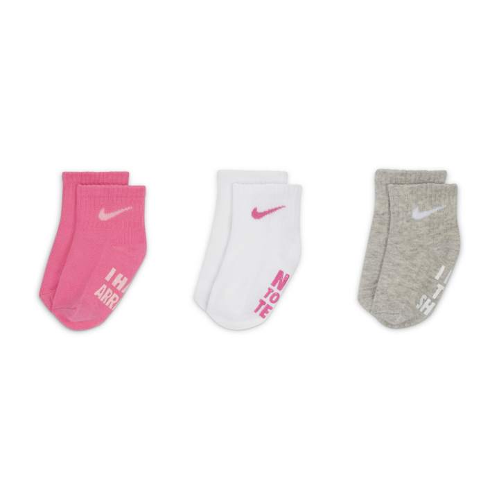 Nike Nike Socks 3 Pack Fun Pink Children Aged 3 7 Years Old