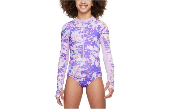 Nike Nike Long Sleeve One Piece Swimsuit Kids' Swimsuit Purple Kids'