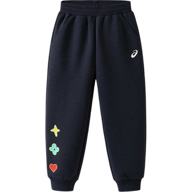 ASICS Knitted Sweatpants Navy Blue Children Aged 3 7 Years Old