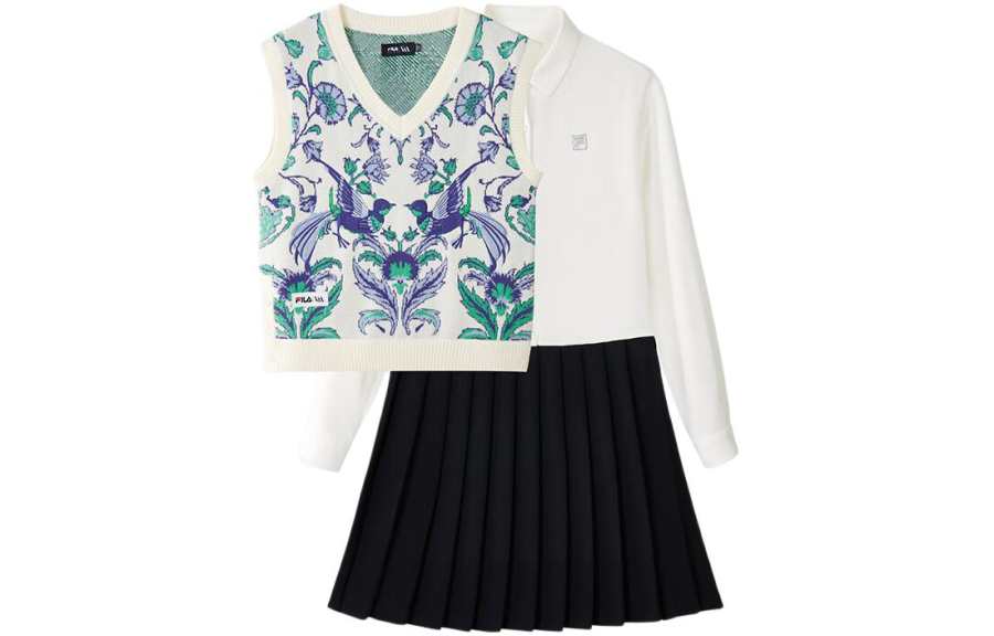 FILA KIDS x V&A LIANMINGKUAN Skirt Set All Over Print Kids'