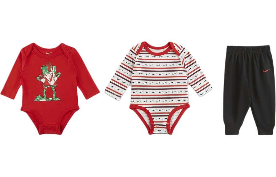 Nike Nike Infant And Toddler Suit Baby 0 9M 3 Piece Set Red+White+Black Infant And Toddler
