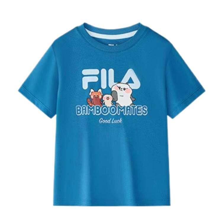 FILA KIDS x BAMBOOMATES T Shirt Sea Rose Blue Kids'