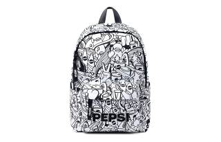 Pepsi Fabric Backpack Unisex Black White