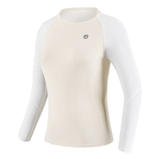 BMAI Workout Clothing Women's Light Khaki/Dark Beige White