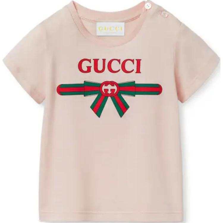 GUCCI T Shirt SS25 Classic Fit Light Pink Infant And Toddler