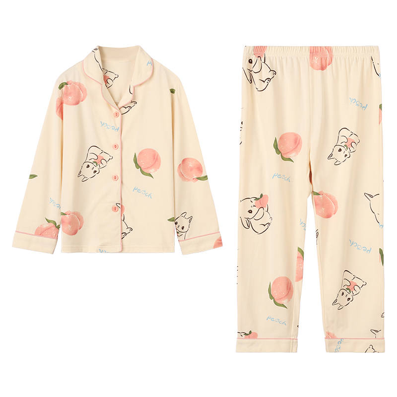 Hodo Grade School Loungewear Sets Lapel Moderate