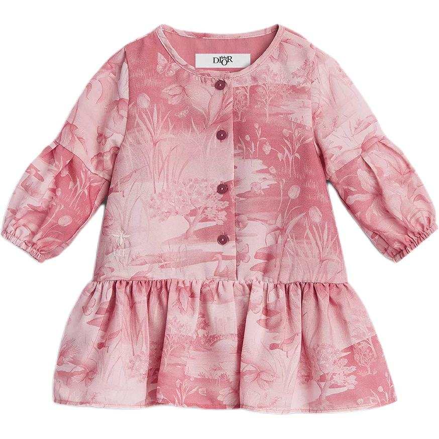 DIOR DIOR Kids Dresses Crew Neck Thin Mid Length