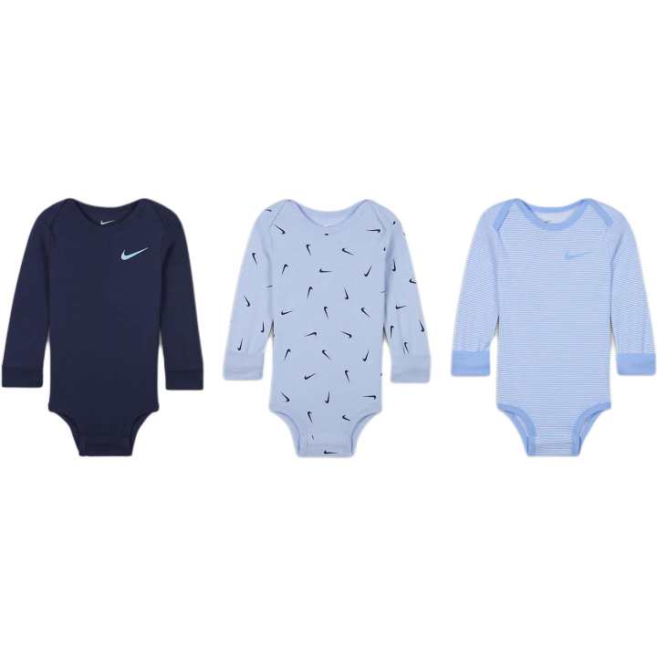 Nike Nike Jumpsuit 3 Pack Dark Blue/Light Blue/Light Blue Infant And Toddler