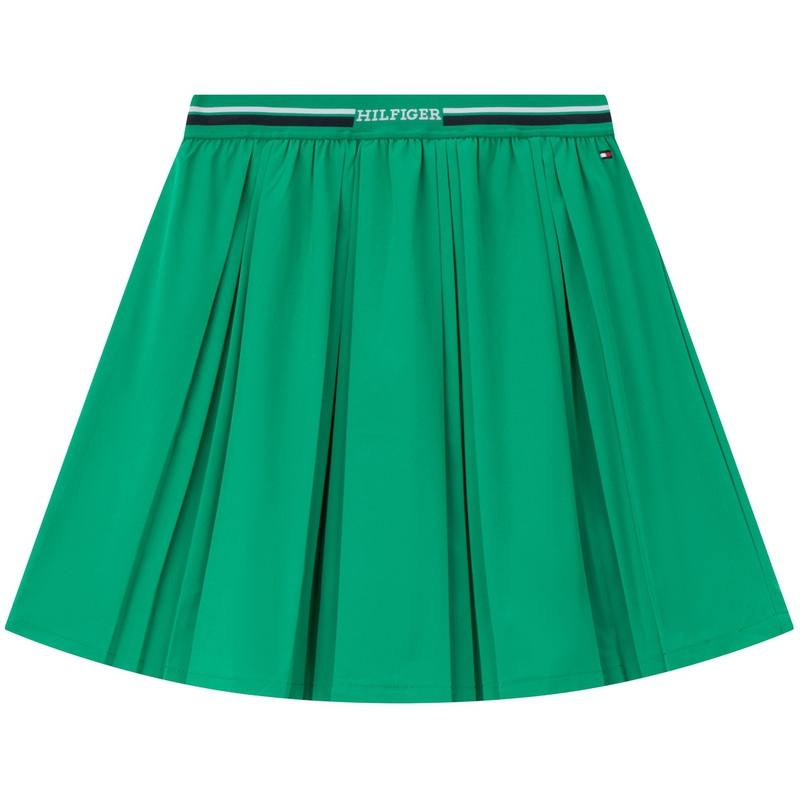 Tommy Hilfiger Solid Color Moderate Skirt Children Aged 3 7 Years Old Green