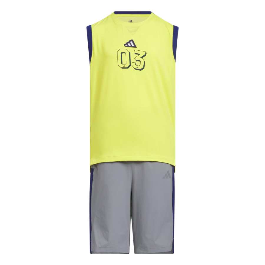 Adidas Adidas Casual Sportswear Pure Sulfur Light Gray Children Aged 3 7 Years Old