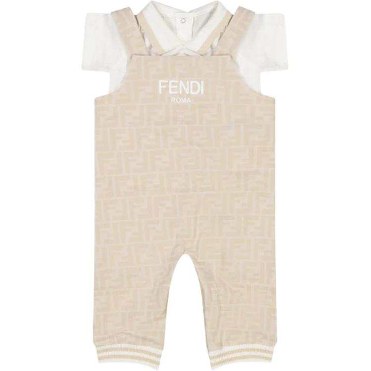 FENDI Jumpsuit 2 Pack Light Umber Infant And Toddler