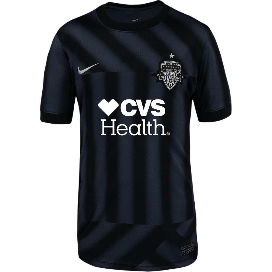 Nike Nike NWSLDri Fit T Shirt Washington Spirit 2025 Stadium Home Black/Thunder Blue Teenagers