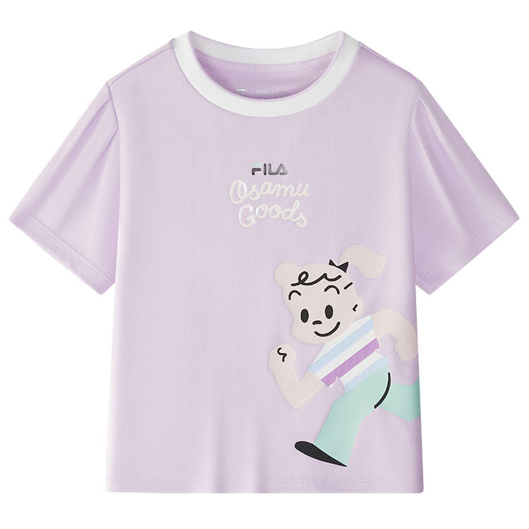 FILA KIDS x YUANTIANZHI,LIANMINGKUAN T Shirt Cloud Robe Purple Children Aged 3 7 Years Old