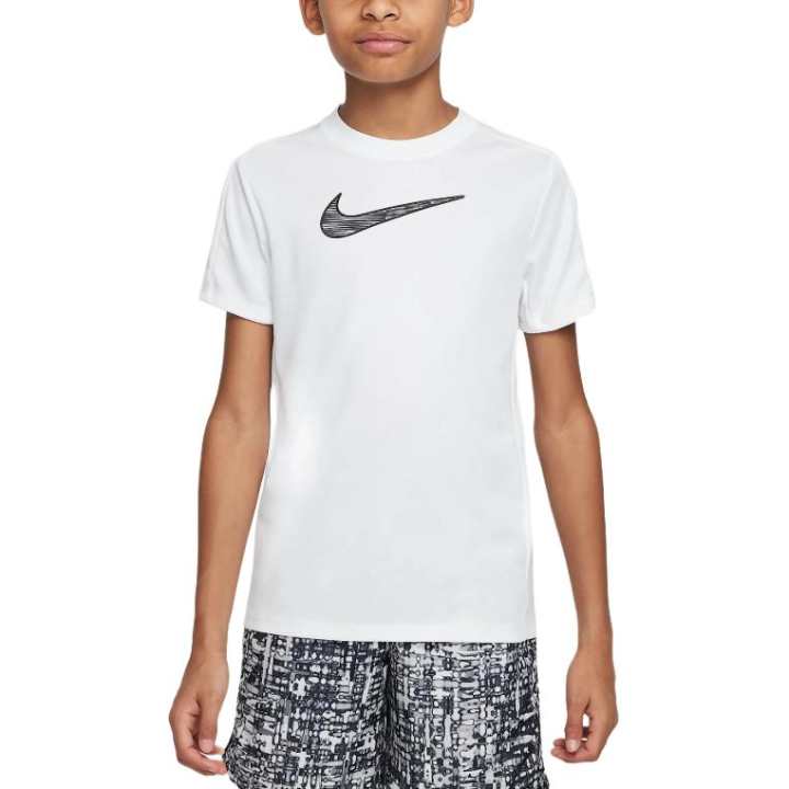 Nike Nike Dri Fit T Shirt White/White/Black Unisex