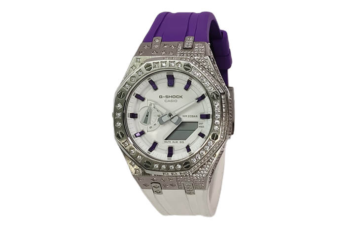 CASIO CASIO Custom Collection Quartz Movement Fluoroelastomer Strap Watch Men's Watches White Dial