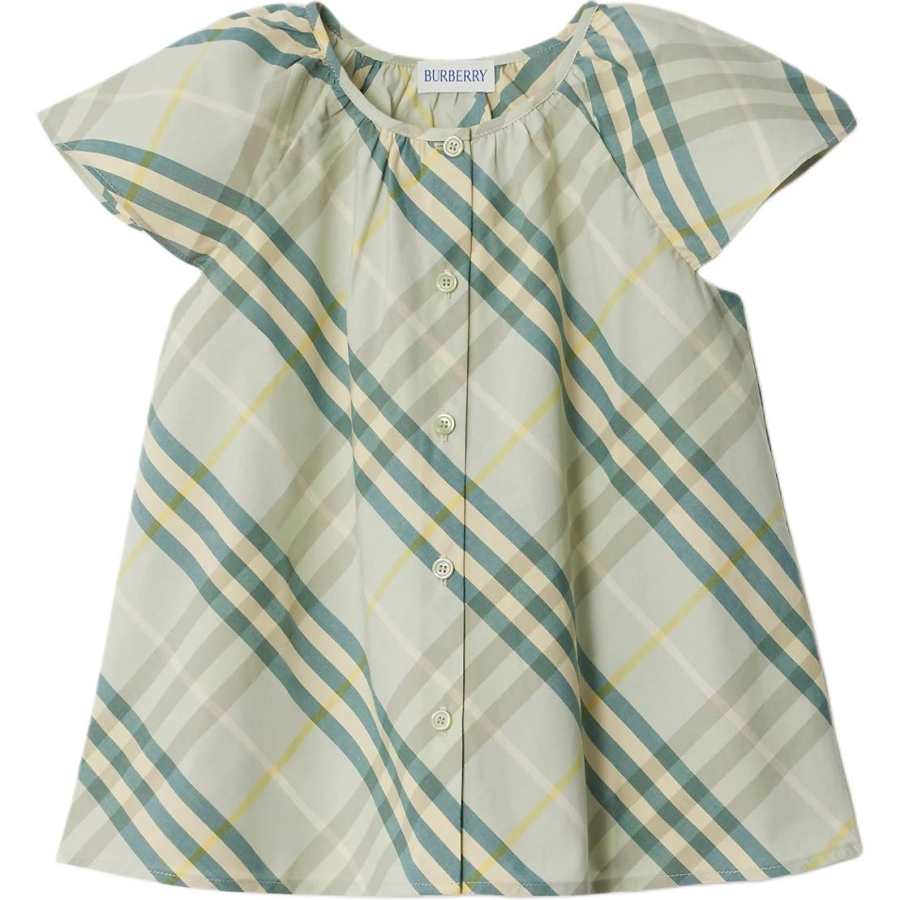 Burberry Dress Light Green Kids'