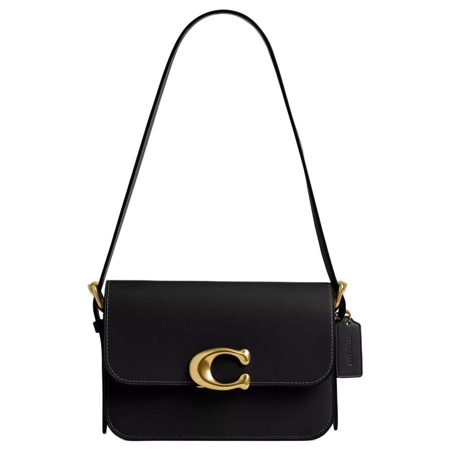 COACH Sage Calfskin Shoulder Bag Small Women's Black