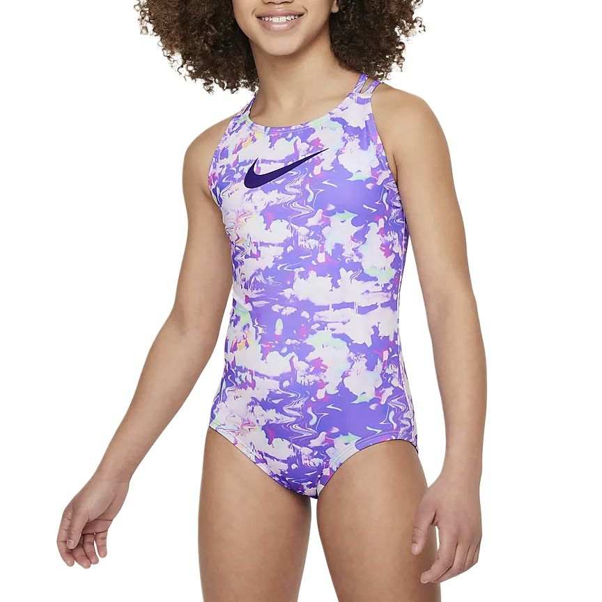 Nike Nike Kids' Swimsuit Swim Dream Clouds Super Grape Purple/Lilac Red/White/Garden Purple Teenagers