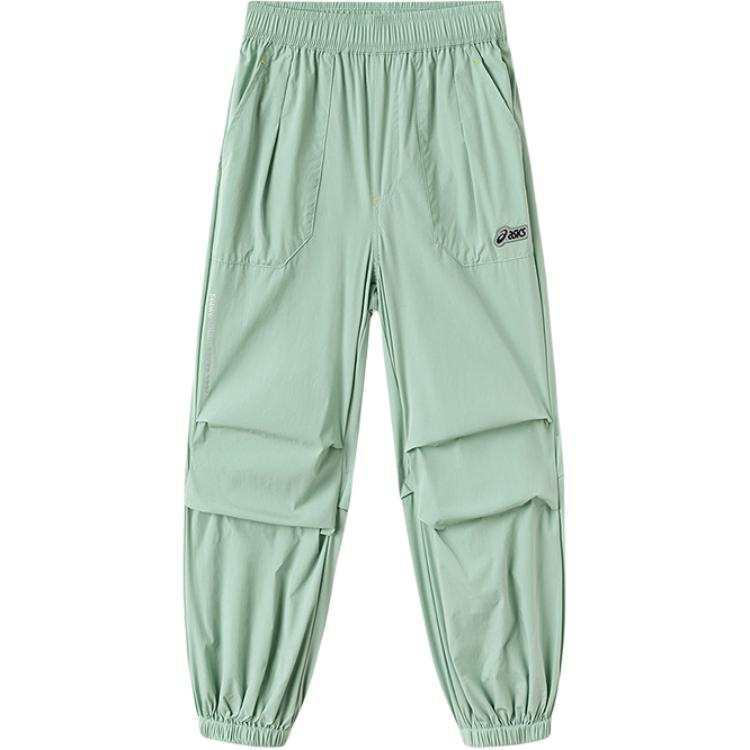ASICS Children Aged 3 7 Years Old Asics Knitted Sweatpants Urban Trendy Green Gray