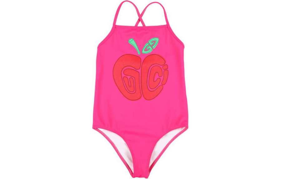 GUCCI Swimsuit Kids' Apparel Printed Lycra Swimsuit Fuchsia Kids'