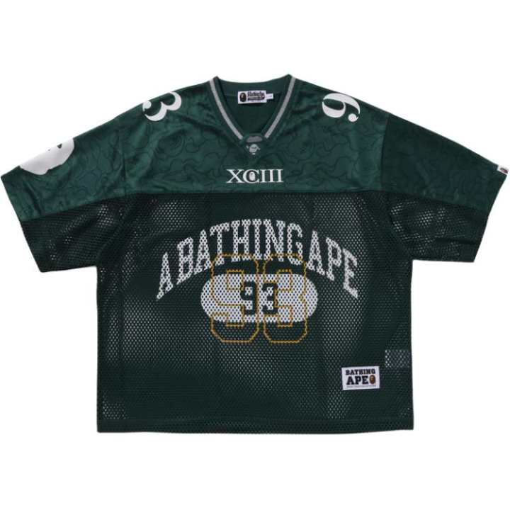 A BATHING APE Bape Line Camo Multi Logo Relaxed Fit Football Jersey