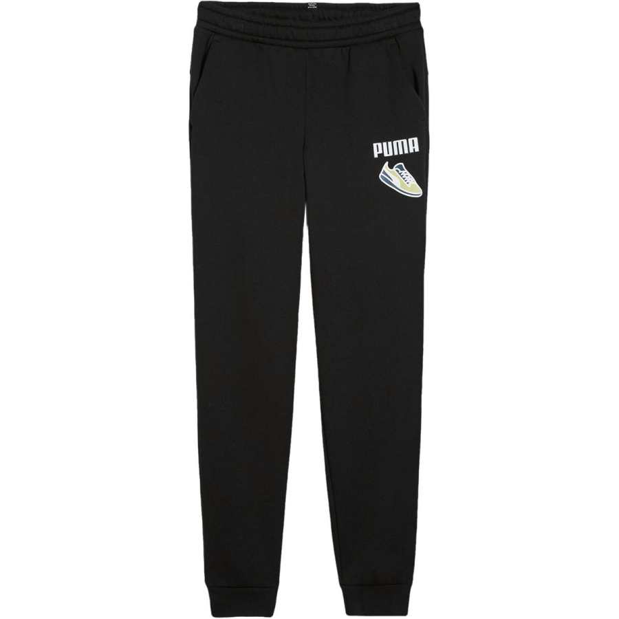 PUMA Knitted Sweatpants ESS+LOGO LAB SWEATPANTS FL II B Fashion Versatile Comfortable Casual Print Fleece Lined Black
