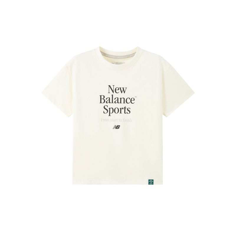 New Balance New Balance T Shirt Ivory White Children Aged 3 7 Years Old