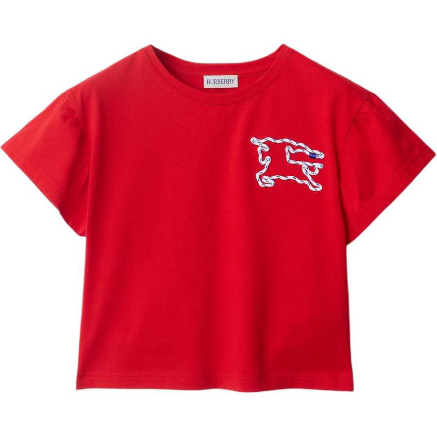 Burberry T Shirt SS25 Red Kids'