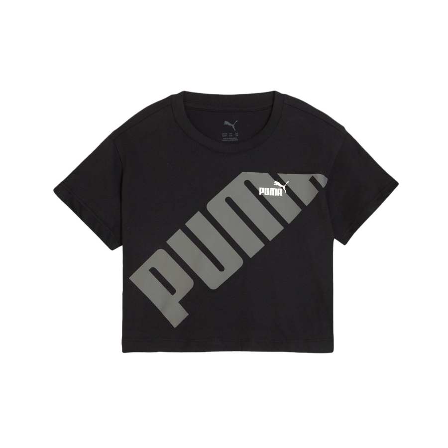 PUMA POWERSHORTS T Shirt Black 01 Teenagers