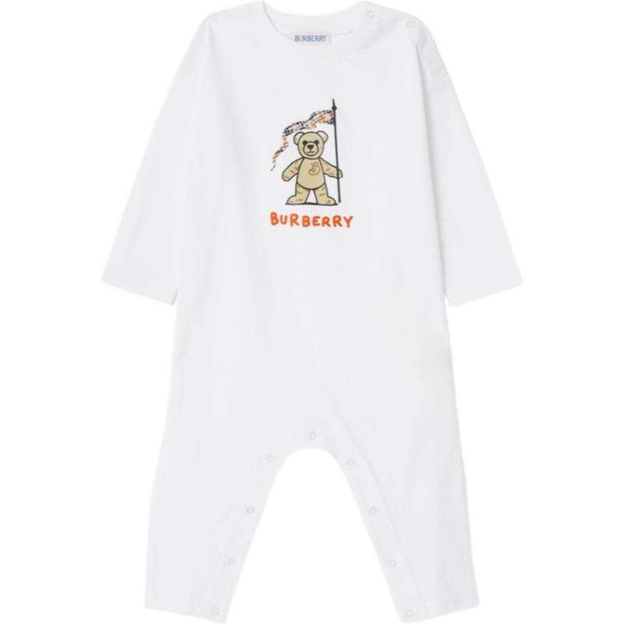 Burberry Jumpsuit White Infant And Toddler