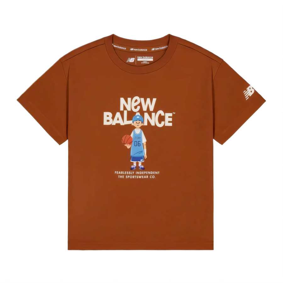 New Balance New Balance T Shirt Brown Children Aged 3 7 Years Old