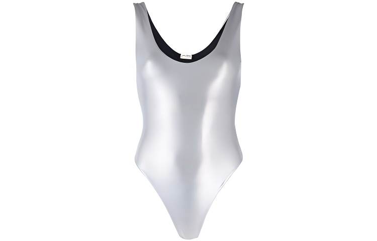 SAINT LAURENT Bodysuits Women's Gray Crew Neck