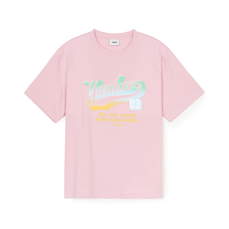 MLB KIDS New York Yankees T Shirt Heather Gray Pink Children Aged 3 7 Years Old